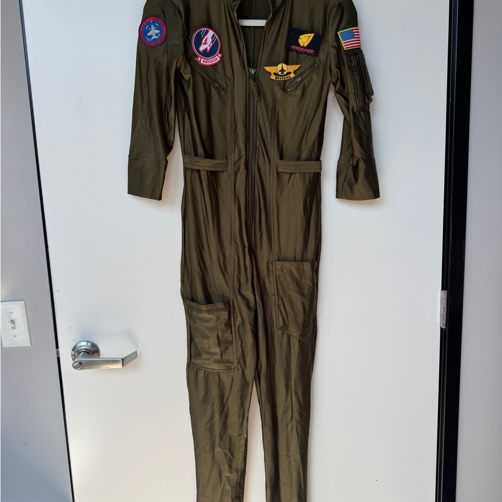 Maverick Costume!! Flight Suit with Patches